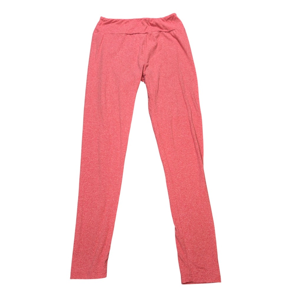 LuLaRoe Skinny Fit Leggings Women's Size OS Pink Heathered High Rise Stretch